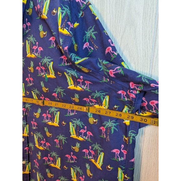 Ralph Lauren Shirt Mens Button Down 2XL Classic Graphic Flamingos Beach Casual - Picture 5 of 6